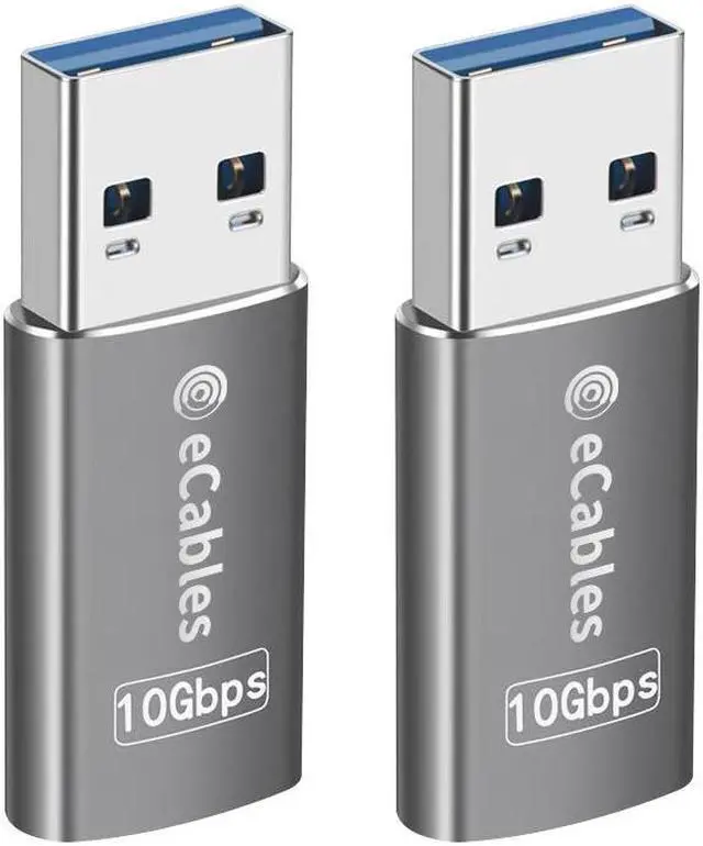 Main image of eCables USB-C Female to USB-A Male 3.1 Adapter Gray