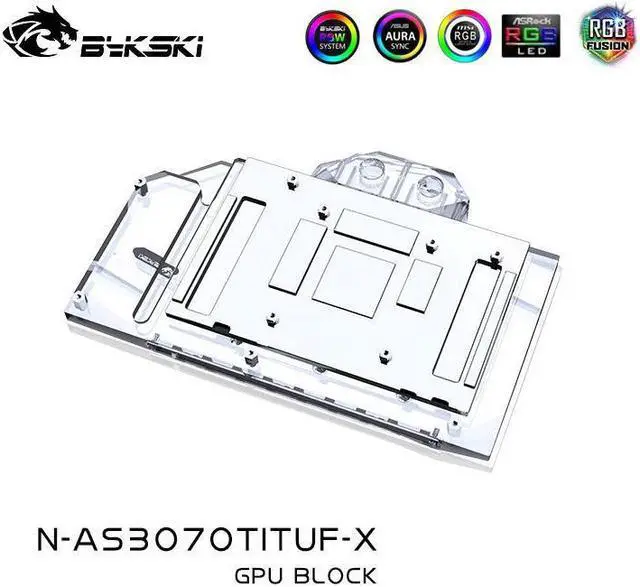 Alt view image 5 of 5 - Bykski GPU Block For Asus TUF RTX 3070 Ti 8G Gaming Full Cover GPU Water Cooling Cooler