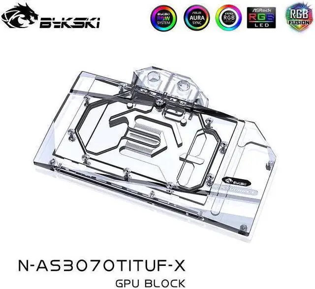 Alt view image 2 of 5 - Bykski GPU Block For Asus TUF RTX 3070 Ti 8G Gaming Full Cover GPU Water Cooling Cooler