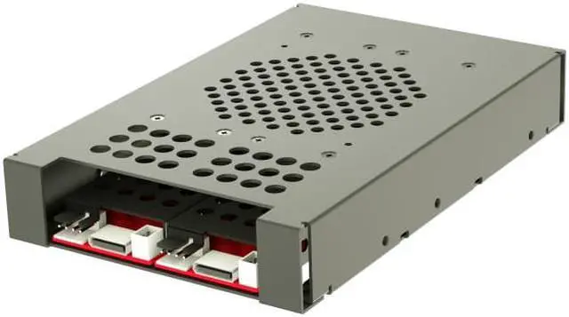 Alt view image 3 of 5 - Athena Power BP-M22NVMEO350, 3.5" Bay NVMe M.2 Backplane Cage for 2x M.2 PCIe NVMe SSDs with 2x Oculink 4i Connectors