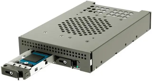 Alt view image 2 of 5 - Athena Power BP-M22NVMEO350, 3.5" Bay NVMe M.2 Backplane Cage for 2x M.2 PCIe NVMe SSDs with 2x Oculink 4i Connectors