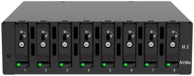 Alt view image 2 of 3 - Athena Power BP-M28NVME525, Slimline 5.25" Bay Backplane Module for 8 x NVME M.2 SSDs