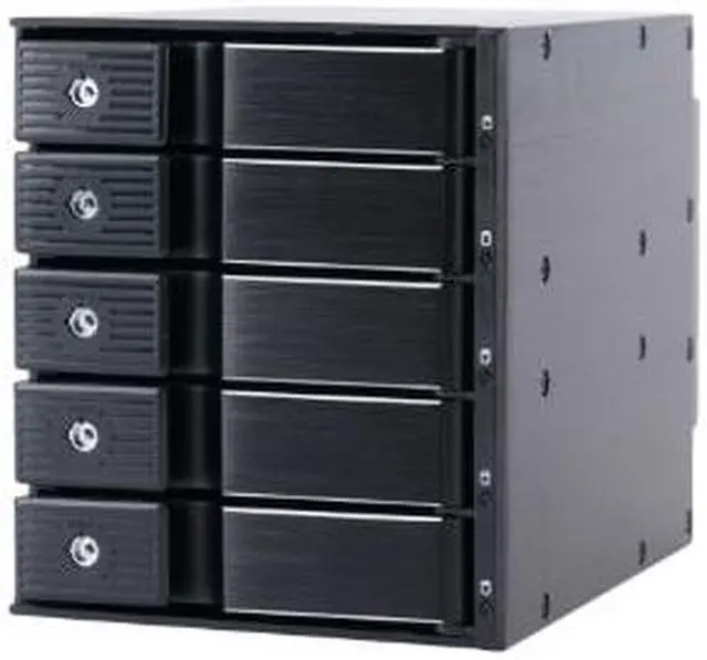 Main image of Athena Power BP-TLA3051SAS12 Trayless Backplane: 5 x 3.5" SATA/SAS HDDs, 12Gbps, All-Aluminum, Metal Keylocks, 8cm Cooling Fan, LED Indicators, Tool-Free Swaps, High-Performance Storage Solution