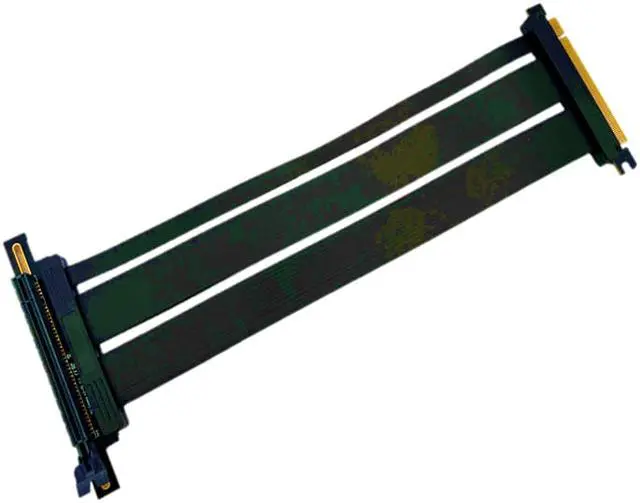 Alt view image 2 of 3 - Athena Power CABLE-PCIE16X40-L30 300mm Premium PCI-E 4.0 High Speed Flexible, 90 Degree Left Angle Extender Riser Cable 300mm