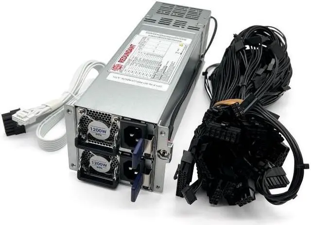 Alt view image 4 of 5 - Athena Power AP-RRU2MK1262 62368 Safety & 80 PLUS Certified  2 x 1200W 2U CRPS Modular Redundant Server Power Supply OEM/ODM OK. W/12V-2X6 Cable for ATX3.1 and support PCIe 5.0