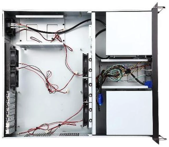Alt view image 4 of 4 - Athena Power RM-3UWIN525RR5562 3U Rackmount Server Chassis with 550W 80 PLUS Platinum Redundant Power Supply