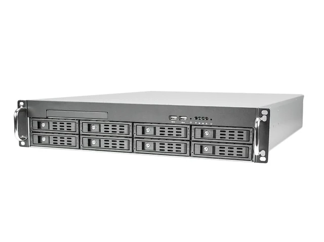 Main image of Athena Power RM-2U2083HER2608 2U Rackmount Storage Chassis with 8 x 3.5" Hot-Swap Bays and 600W Redundant Power Supply
