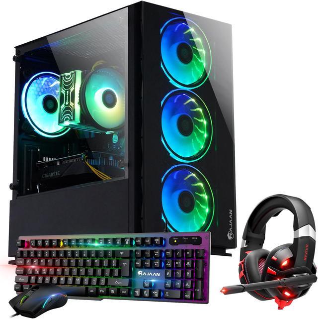 HAJAAN Gaming PC Desktop Tower (Intel Core i7-6700 upto 4.0GHz/16GB DDR4  RAM/1TB SSD/GeForce RTX 3060 8GB GDDR6/RGB Keyboard Mouse/Headset/WiFi