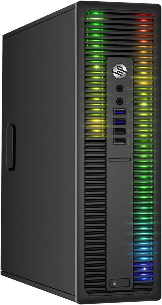 Alt view image 5 of 7 - HP Desktop Computer EliteDesk 800 G2 Small Form Factor with RGB Lights - Intel Core i5 6th Gen 6500 (3.2 GHz) 16 GB DDR4 512GB SSD Windows 10 Pro