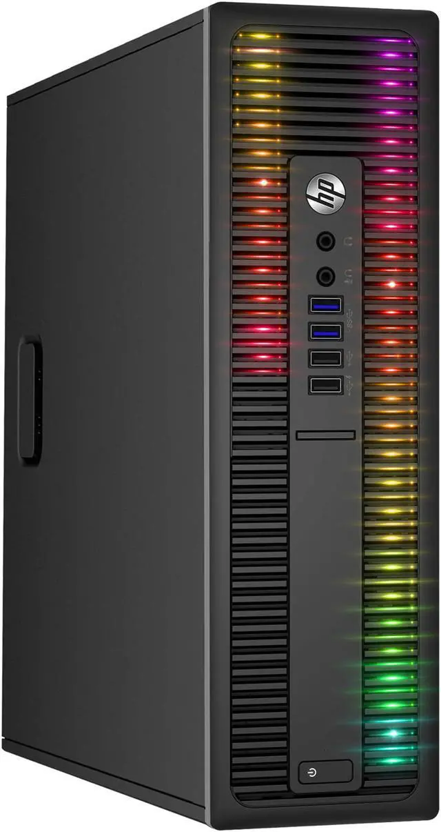 Alt view image 3 of 7 - HP Desktop Computer EliteDesk 800 G2 Small Form Factor with RGB Lights - Intel Core i5 6th Gen 6500 (3.2 GHz) 16 GB DDR4 512GB SSD Windows 10 Pro