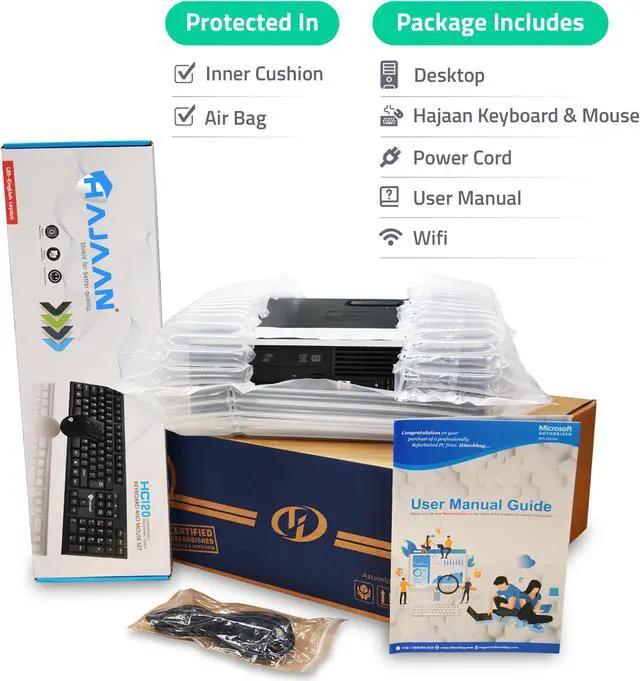 Alt view image 3 of 4 - HP EliteDesk 800 G2 Tower Computer PC Intel Core i5-6500 3.20 GHz 16GB DDR4 RAM 512GB SSD NVIDIA GeForce GTX 1650 4GB Windows 10 Pro Wi-Fi with Desktop PC Keyboard & Mouse HAJAAN HC120 HDMI