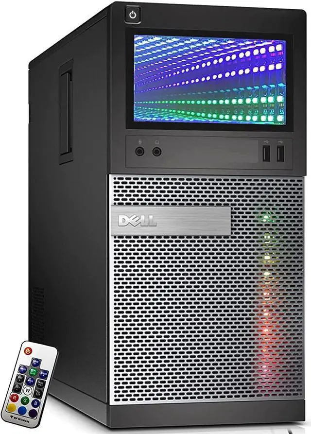 Alt view image 2 of 6 - DELL OptiPlex Tower Desktop Computer with Customized Lights - Intel Core i5 4th Gen 4570 (3.20 GHz) 8 GB DDR3 RAM 512 GB Solid State Storage (SSD) Windows 10 Pro 64-Bit Wi-Fi
