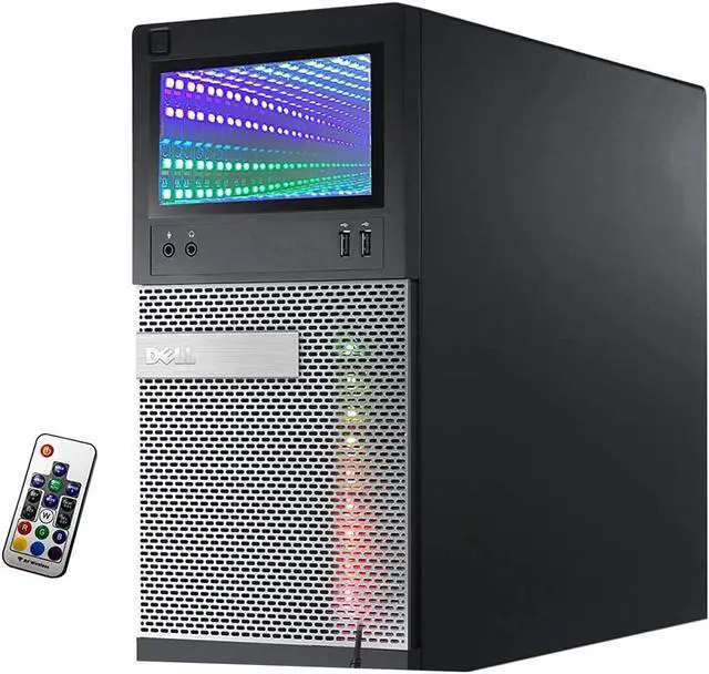 Alt view image 4 of 6 - DELL OptiPlex Tower Desktop Computer with Customized Lights - Intel Core i5 4th Gen 4570 (3.20 GHz) 8 GB DDR3 RAM 512 GB Solid State Storage (SSD) Windows 10 Pro 64-Bit Wi-Fi