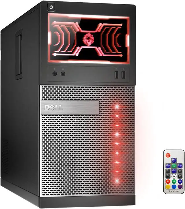 Alt view image 2 of 3 - DELL OptiPlex Tower Desktop Computer with Customized Lights - Intel Core i5 4th Gen 4570 (3.20 GHz) 8 GB DDR3 RAM 256 GB Solid State Storage (SSD) Windows 10 Pro 64-Bit Wi-Fi