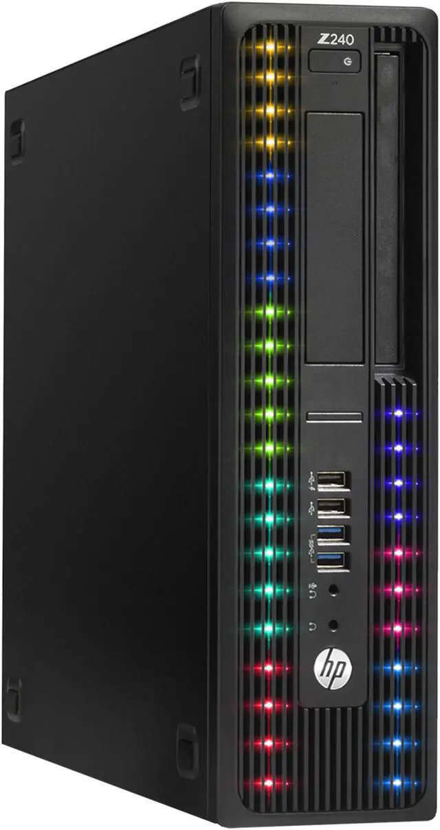 Alt view image 4 of 7 - HP Z240 Small Form Factor Workstation Desktop Customized RGB Lights Computer Intel Core i5 6500 3.20 GHz 16GB DDR4 RAM 512GB SSD Windows 11 Pro Wi-Fi Gaming Keyboard Mouse