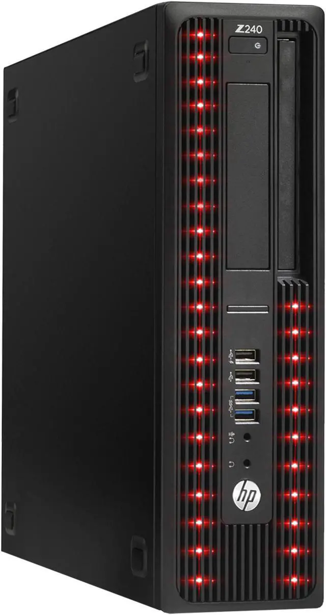 Alt view image 5 of 7 - HP Z240 Small Form Factor Workstation Desktop Customized RGB Lights Computer Intel Core i5 6500 3.20 GHz 16GB DDR4 RAM 512GB SSD Windows 11 Pro Wi-Fi Gaming Keyboard Mouse