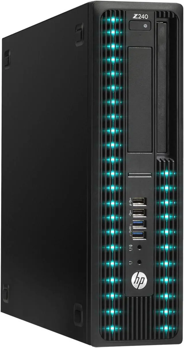 Alt view image 6 of 7 - HP Z240 Small Form Factor Workstation Desktop Customized RGB Lights Computer Intel Core i5 6500 3.20 GHz 16GB DDR4 RAM 512GB SSD Windows 11 Pro Wi-Fi Gaming Keyboard Mouse