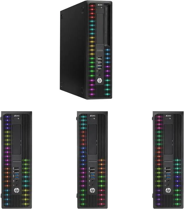 Alt view image 7 of 7 - HP Z240 Small Form Factor Workstation Desktop Customized RGB Lights Computer Intel Core i5 6500 3.20 GHz 16GB DDR4 RAM 512GB SSD Windows 11 Pro Wi-Fi Gaming Keyboard Mouse