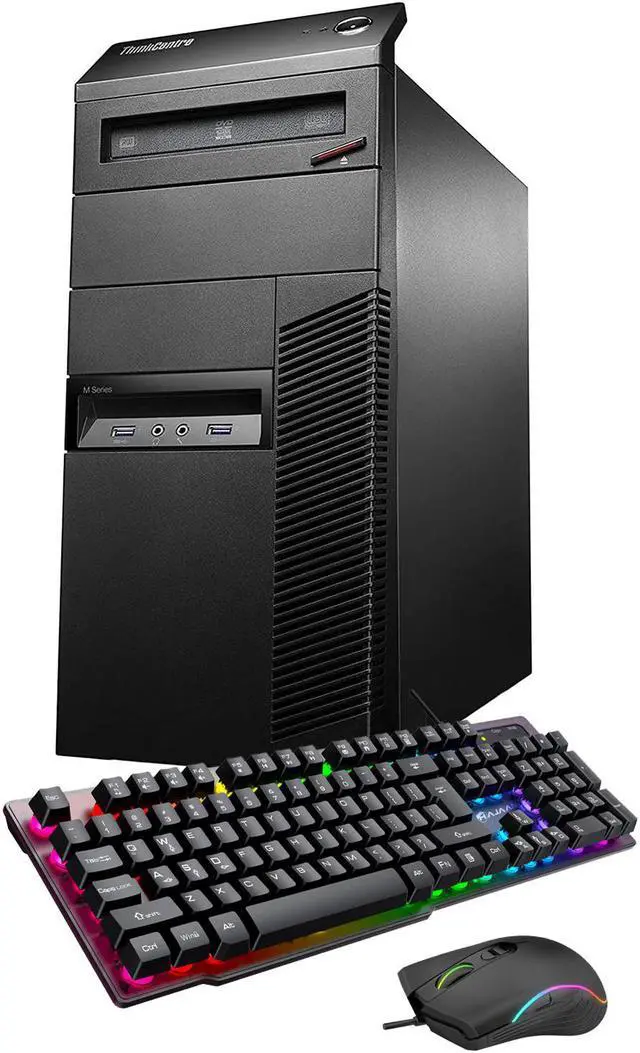 Alt view image 2 of 5 - Lenovo ThinkCentre Tower Computer PC i5 4570 3.2Ghz 16GB DDR3 RAM 512GB SSD AMD Radeon RX 550 4GB Win 10 Pro WIFI with Gaming PC Keyboard & Mouse HAJAAN, HDMI
