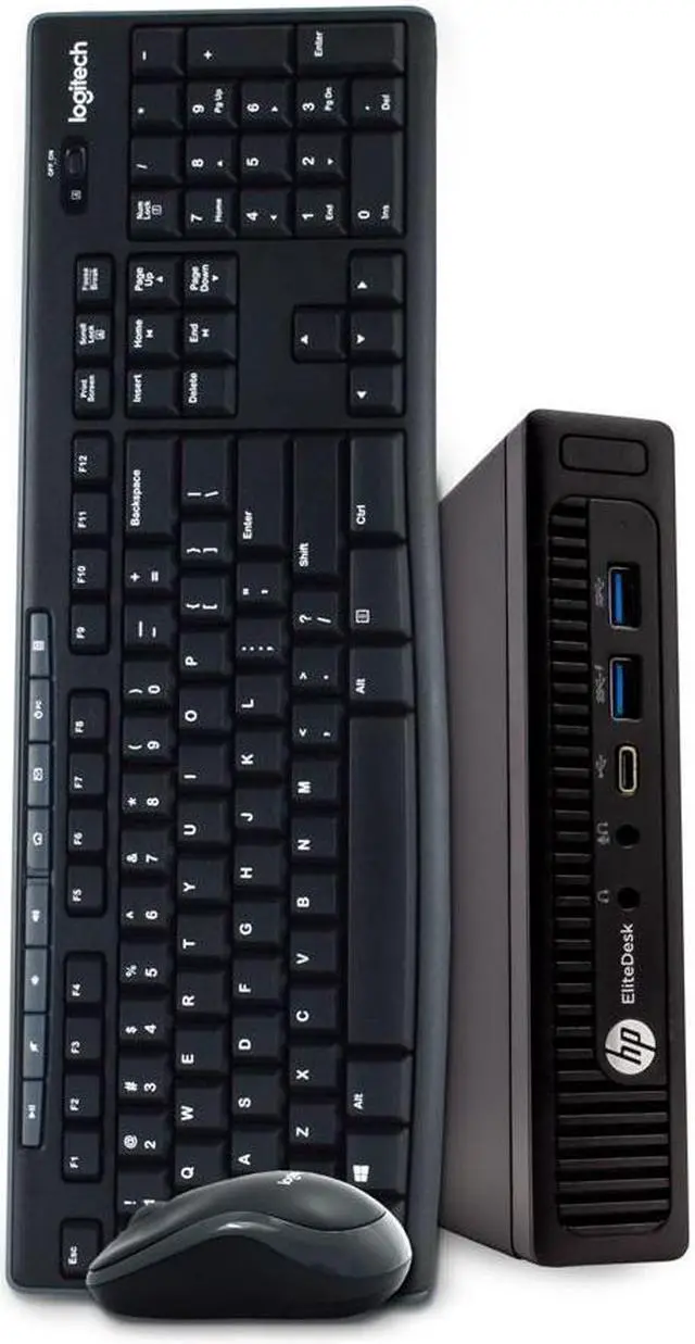Main image of HP EliteDesk 800 G2 Desktop Mini Business PC Computer, Intel Quad Core i5, 16GB RAM, 512GB Solid State Drive, Windows 10 Professional, 16GB Flash Drive, Wireless Keyboard & Mouse, WiFi