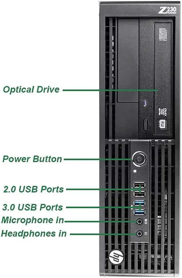 Alt view image 2 of 5 - HP ProDesk Z230 SFF Computer Desktop PC, Intel Core i5 3.2GHz Processor, 16GB Ram, 256GB M.2 SSD, BTO Wireless Keyboard & Mouse, Wifi | Bluetooth, Windows 10 Professional (Renewed)