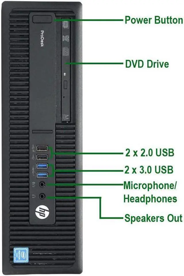 Alt view image 3 of 4 - HP ProDesk 600 G2 SFF Computer Desktop PC, Intel Core i5 3.2GHz Processor, 16GB Ram, 256GB SSD, Wireless Keyboard & Mouse, Wifi | Bluetooth, Windows 10 Professional