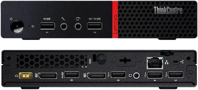 Alt view image 2 of 5 - Lenovo ThinkCentre M715q Business Mini Tiny Desktop (AMD Ryzen 5 Pro 2400GE Quad-Core 3.8GHz, 8GB DDR4 RAM, 256GB NVMe PCIe M.2 SSD) WiFi AC, Bluetooth, DisplayPort, Windows 10 Pro 64-Bit