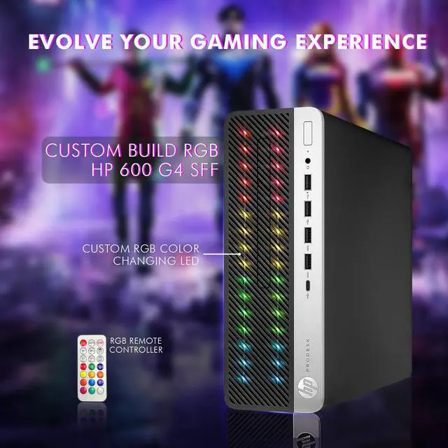 Alt view image 2 of 4 - HP ProDesk 600 G4 SFF RGB Desktop Computer, AMD Radeon RX 550 4GB, Intel Six Core i5-8500 up to 4.1GHz, 16GB DDR4 RAM, 512GB SSD, WiFi, BT, Windows 11 Pro