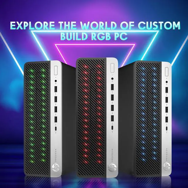 Alt view image 3 of 4 - HP ProDesk 600 G4 SFF RGB Desktop Computer, GeForce GT 1030 2GB, Intel Six Core i5-8500 up to 4.1GHz, 16GB DDR4 RAM, 512GB SSD, WiFi, BT, Windows 11 Pro 64