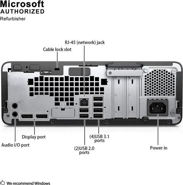 Alt view image 4 of 4 - HP ProDesk 600 G4 SFF RGB Desktop Computer, GeForce GT 730 2GB, Intel Six Core i5-8500 up to 4.1GHz, 16GB DDR4 RAM, 512GB SSD, WiFi, BT, Windows 11 Pro