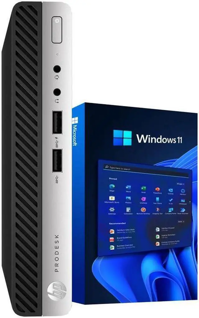 Main image of HP ProDesk 400G4 - Windows 11 Desktop Computer | Intel Core i5-8500T Six Core (4.3GHz Turbo) | 16GB DDR4 RAM | 500GB SSD Solid State + 1TB HDD | WiFi + Bluetooth | RGB Mouse + Keyboard