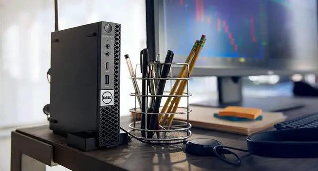 Alt view image 6 of 6 - Dell OptiPlex 7070 Micro Desktop Computer, Intel Core i5-8500T, 16GB RAM, 256GB M.2 NVME SSD, AC Wi-Fi, Bluetooth, 2x DisplayPort - Windows 11 Pro
