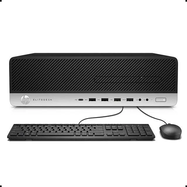 Main image of HP EliteDesk 800 G4 SFF Desktop PC  Intel Core i5-8500, 32GB DDR4, 1TB NVMe SSD, R5 430 2GB Video Graphics, Wi-Fi, Bluetooth, Windows 11 Pro