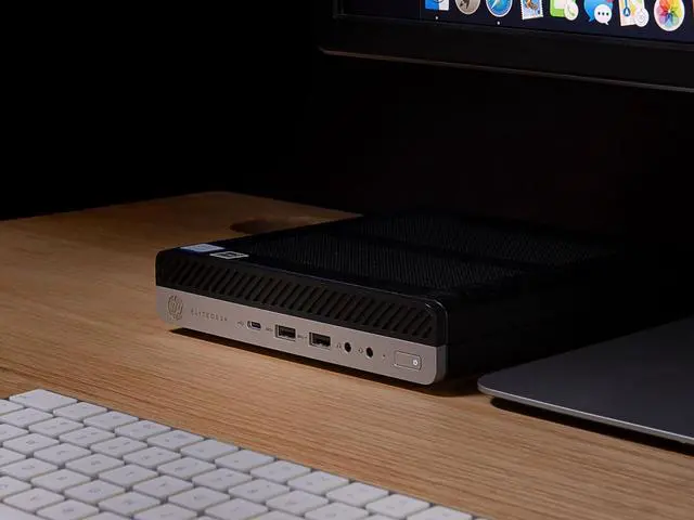 Alt view image 2 of 7 - HP EliteDesk 800 G4 Mini Desktop PC, Intel Core i5-8500T, 16GB DDR4 RAM, 256GB NVMe SSD, Wi-Fi & Bluetooth, Dual Monitor Support, Wireless Keyboard & Mouse, Windows 11 Pro