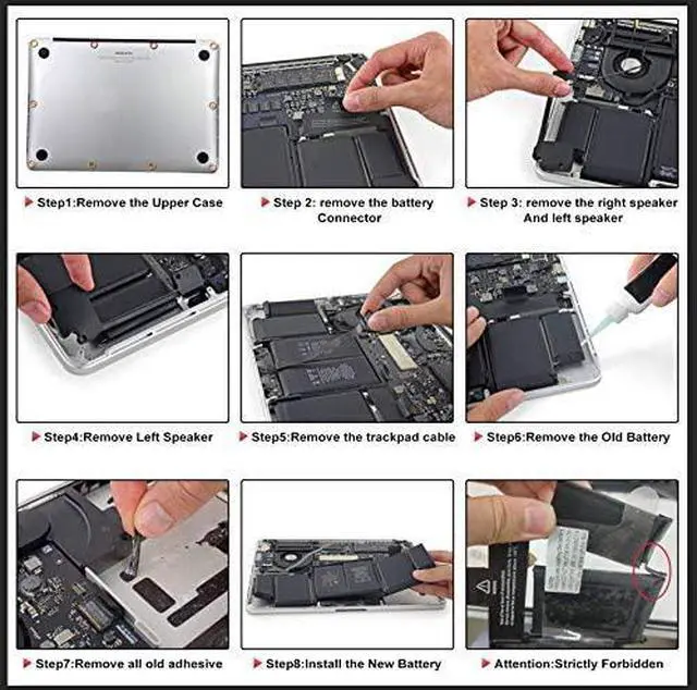 Alt view image 7 of 7 - A1582 A1502 Battery for MacBook Pro Battery 13 inch Retina Early 2015 Mid 2014 Late 2013, Fit for MacBooPro 11,1 12,1 MacBook Pro A1502 Battery A1493 A1582 Battery [Li-Polymer 11.3V 74.9Wh]