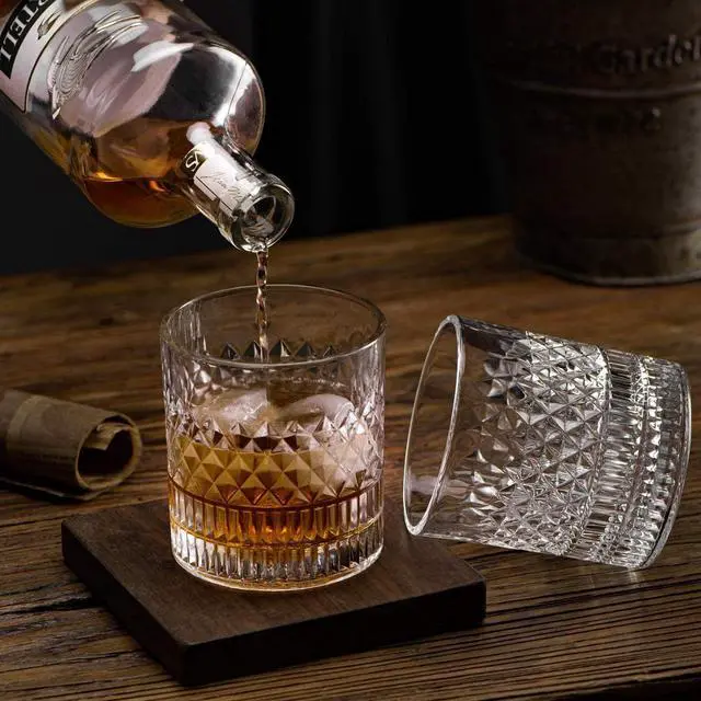 Alt view image 6 of 7 - PIPITA Old Fashioned Whiskey Glasses and Ice Ball Mold Gift Set with Luxury Box - 4pcs 11 Oz Rocks Barware and 4pcs Ice Ball Mold For Scotch, Bourbon, Liquor and Cocktail Drinks - Set of 4