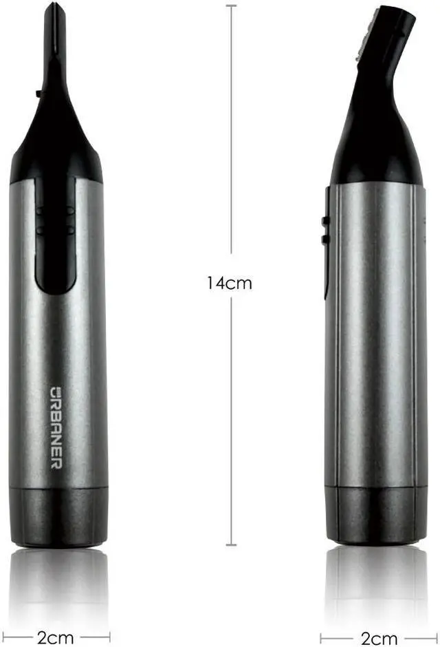 Alt view image 3 of 5 - URBANER Eyebrow Trimmer/Clipper/Shaver for Men, Professional facial hair/beard razor, Waterproof, Battery powered, Compact, Portable, Safe blade, MB-062