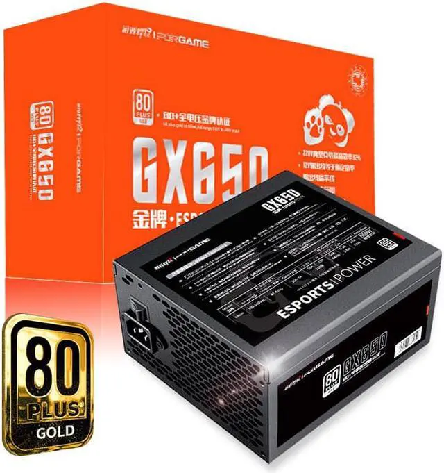 Main image of IFORGAME Panda GX650 650W Non-Modular Power Supply, 80 PLUS GOLD Certified,Single +12V Rail,Compact 150mm Size,Black