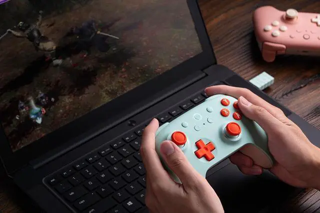 Alt view image 5 of 6 - 8Bitdo Ultimate 2C Wireless Controller for Windows PC and Android, with 1000Hz Polling Rate, Hall Effect Joysticks and Hall Triggers, and Remappable L4/R4 Bumpers (Mint)