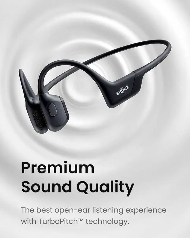 Alt view image 2 of 7 - SHOKZ OpenRun Pro - Open-Ear Bluetooth Bone Conduction Sport Headphones (Renewed)