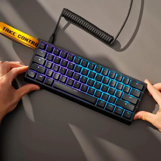 Alt view image 2 of 3 - Wooting 60HE+ Wired gaming mechanical keyboard,Magnetic Jade Switch,Hot Swappable,PBT Keycaps  Black