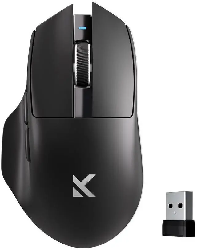 Main image of MCHOSE G7 Lightweight Ergonomic Wireless Mouse, PAW3311 12K DPI Sensor, Tri-Mode Connection, Wireless/Wired 1K Polling, 59g Weight, 800mAh Battery (Black)