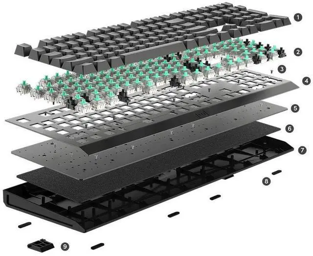 Alt view image 4 of 6 - Wooting Two HE Wired gaming mechanical keyboard, Magnet Switch, Hot Swappable, PBT Keycaps, Black