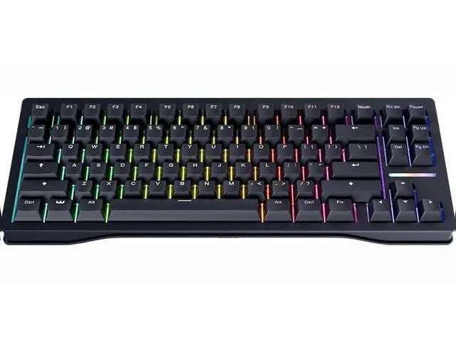 Alt view image 4 of 7 - Wooting 80HE Wired gaming mechanical keyboard, Magnet Switch,Hot Swappable,PBT Keycaps, Black (Zinc Alloy Case)
