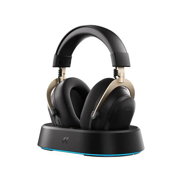 Alt view image 3 of 7 - MCHOSE V9 Turbo+ Magnetic Wireless Gaming Headset 7.1 Surround Sound for PS5 PS4 PC SWITCH TOPSPEED Gaming Headphones with Noise Canceling Mic, 200Hr Battery, Low 15ms Latency, BT Wireless FPS Games
