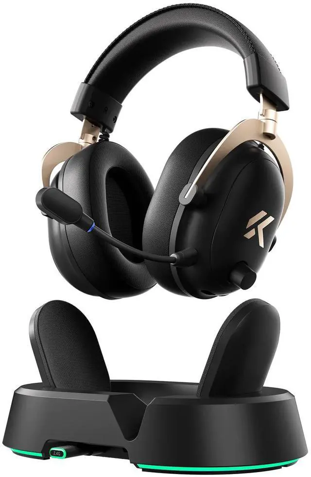Alt view image 2 of 7 - MCHOSE V9 Turbo+ Magnetic Wireless Gaming Headset 7.1 Surround Sound for PS5 PS4 PC SWITCH TOPSPEED Gaming Headphones with Noise Canceling Mic, 200Hr Battery, Low 15ms Latency, BT Wireless FPS Games