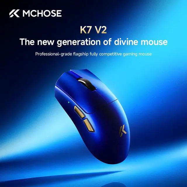 Alt view image 2 of 7 - MCHOSE K7 V2 Ultra+ Wireless Mouse, computer mouse, flagship PAW3955 TI sensor, wired 8K/wireless 8K/Bluetooth, 50K DPI resolution (overclocked), with RGB magnetic charger