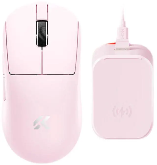 Main image of MCHOSE A7 V3 Ultra+ Wireless Mouse, computer mouse, flagship PAW3955 TI sensor, wired 8K/wireless 8K/Bluetooth, 50K DPI (overclocked), with RGB magnetic charger, weight 59g