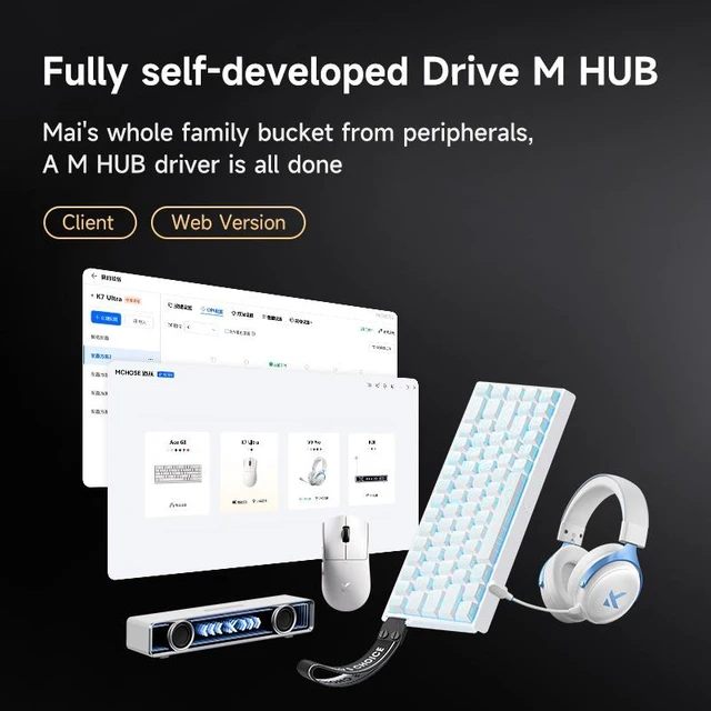 Alt view image 6 of 6 - MCHOSE K7 Ultra Gaming Mouse Wireless, 59g Ultra-Lightweight, PAW3950 Sensor, 8000Hz Polling Rate, 42K DPI, 5 Programmable Buttons, 120 Hours of Playtime, Magnetic Wireless Charging Dock. White-silver