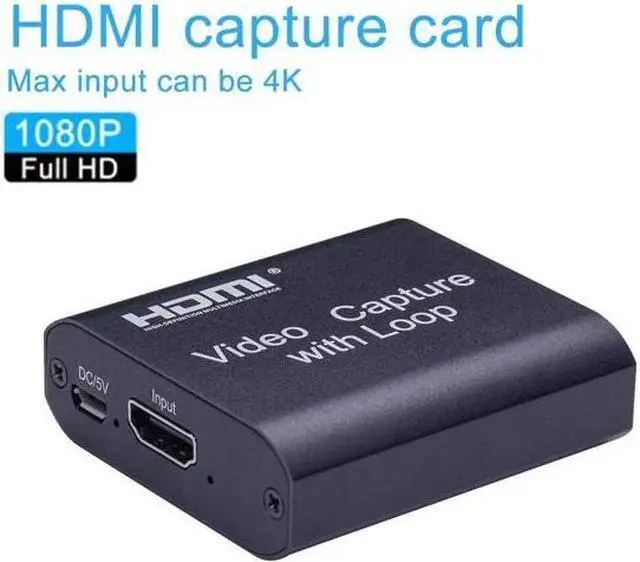 Main image of HDMI Audio Video Capture Card, 4K HD HDMI Video Capture Card with HDMI Loop Out, Broadcast Live Stream and Record, Full HD 1080P Live Streaming Video Game Grabber Converter